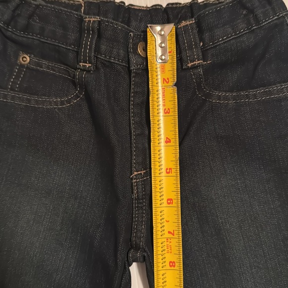 Wrangler slim straight, adjustable waist, boot cut blue jeans.  Size 5T - Picture 8 of 14